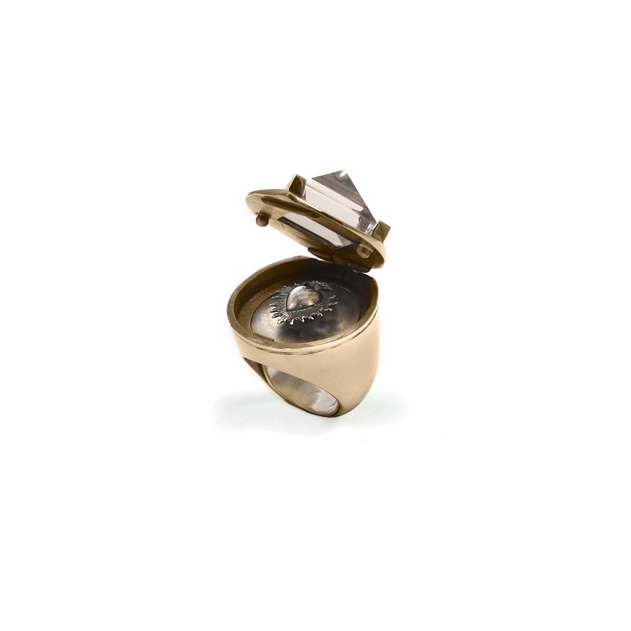 Anello 'Enropia' apribile cuore sacro ENTROPIA | AN APRIB. CUO EX VOTOBASE BRONZO